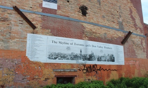 Brick Works legend wall