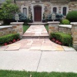 stone walkway and wall