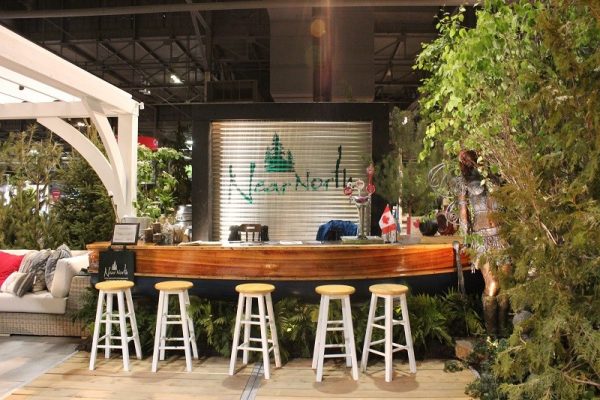 Canada Blooms Garden with backyard Canoe Bar