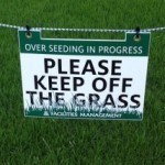 keep off grass sign
