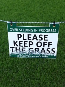keep off grass sign
