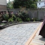 Patio replaced back lawn off of deck.